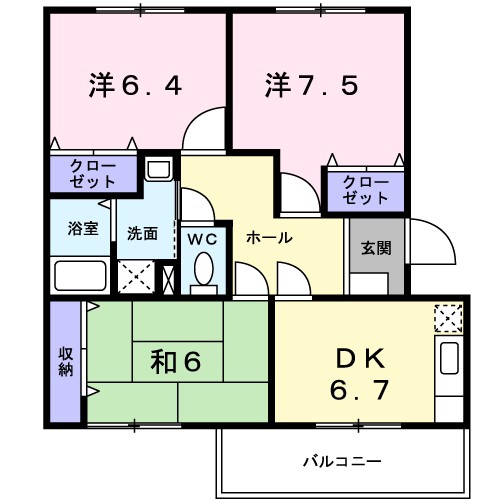 ミュゼ上町 203号室 間取り