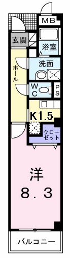 メゾン・ソレイユＮ 201号室 間取り