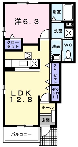 アルド－レ 101号室 間取り