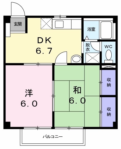 ファミ－ルみやまえ 203号室 間取り