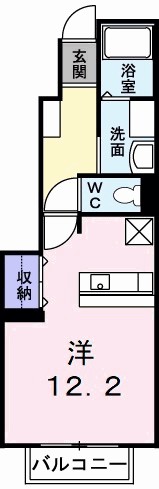 シングルカレント 102号室 間取り