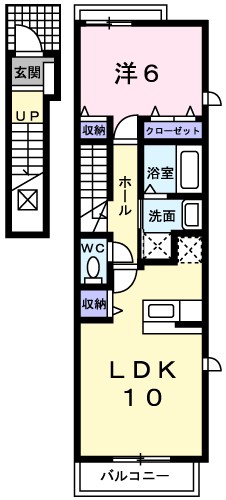 メゾン　ＩＮＯＵＥ 201号室 間取り