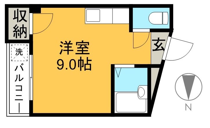 コーポ朝日 307号室 間取り