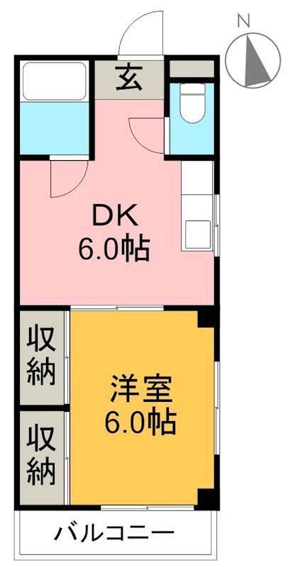 ハイツモンルージュ 103号室 間取り