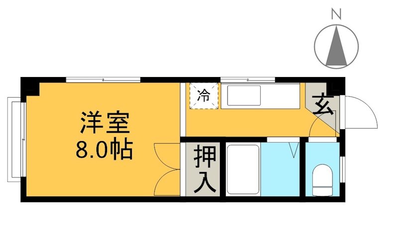 ハイツ片岡 201号室 間取り