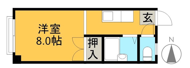 ハイツ片岡 202号室 間取り