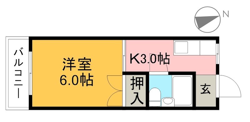 グロリアスハイツ 15号室 間取り