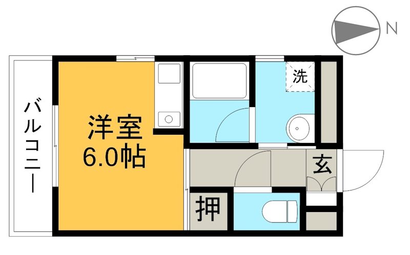多賀ハイツ 203号室 間取り