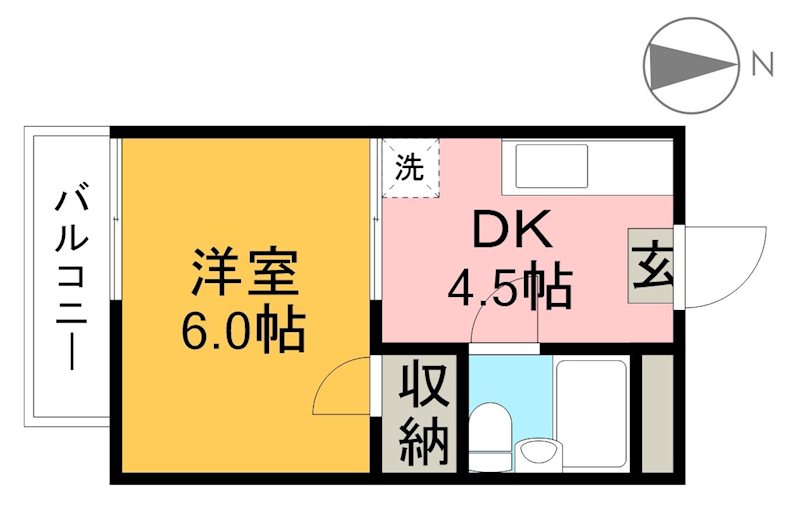 ハイツ　サン・エイト 203号室 間取り