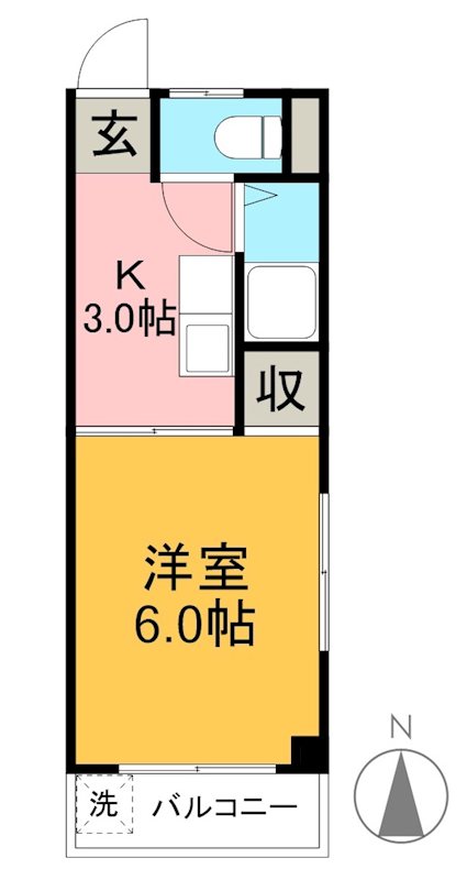 ファースト 405号室 間取り