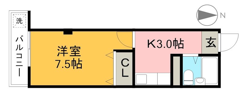 コーポ葉山 202号室 間取り