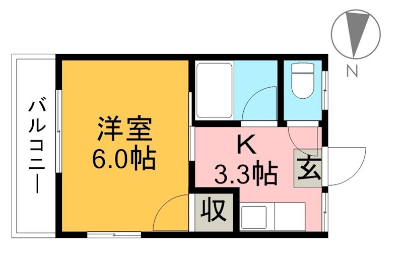 コーポマルミ 101号室 間取り