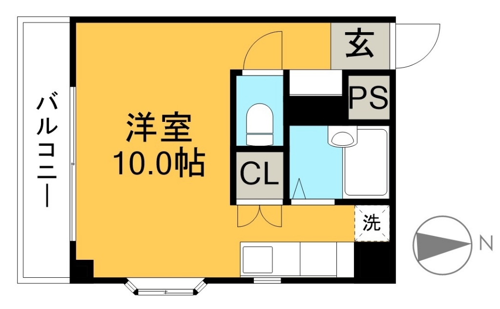 ＳＩＮＡＪＹＵＲＩＭＥ　ｌａｎａ（シナジュライムラナ） 3B号室 間取り