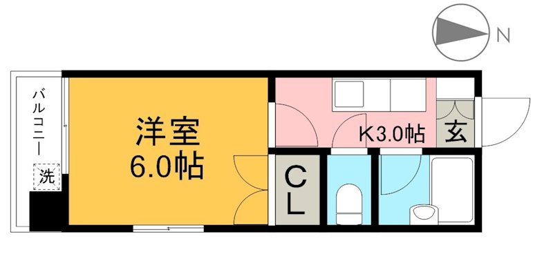 メゾーンあけぼのⅢ 701号室 間取り