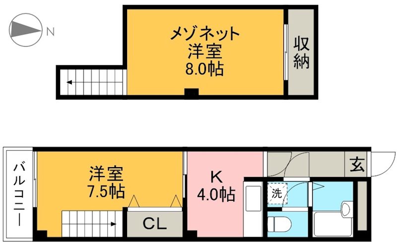 アメニティーハイツ 402号室 間取り