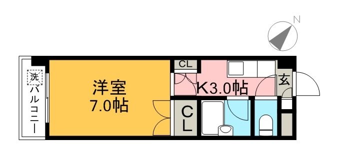 ジョイフル若草 202号室 間取り