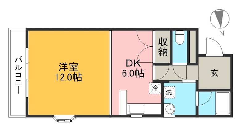 ドリームハウスⅢ 601号室 間取り