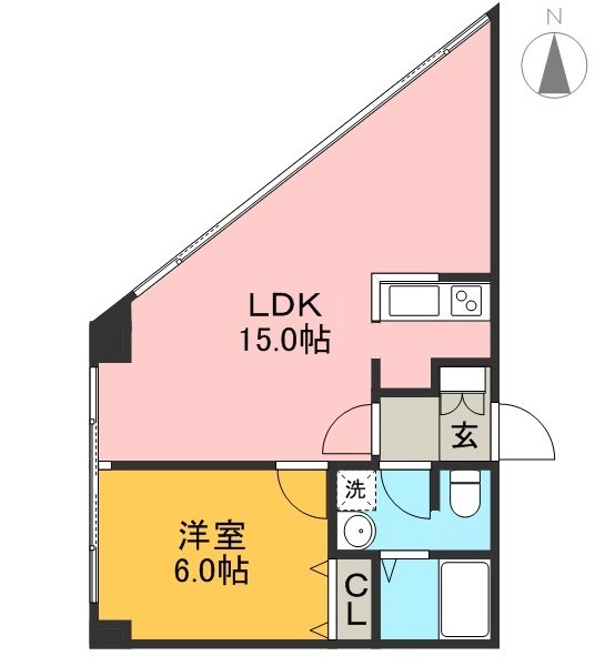 クレール本町 401号室 間取り