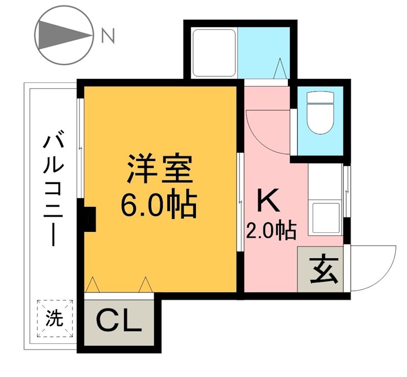みどりハイツ 302号室 間取り