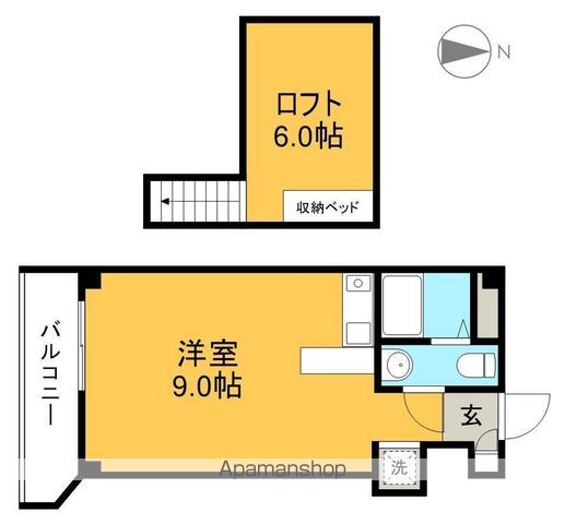 コーポ朝日Ⅱ 503号室 間取り