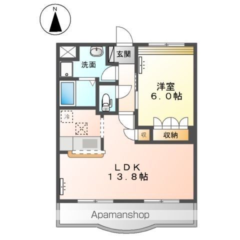 ディアベルジュⅡ 106号室 間取り