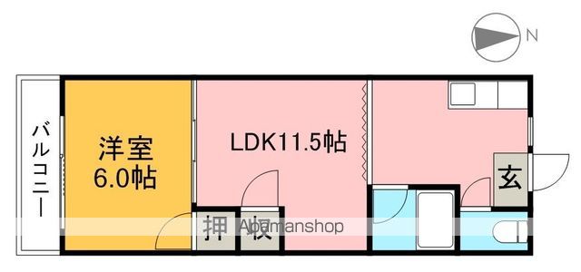 シティーハイツ 403号室 間取り