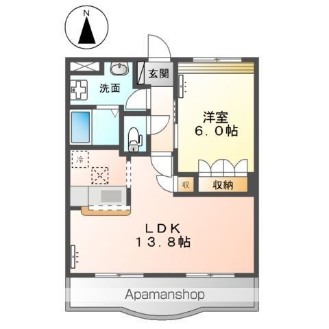 ディアベルジュⅡ 101号室 間取り
