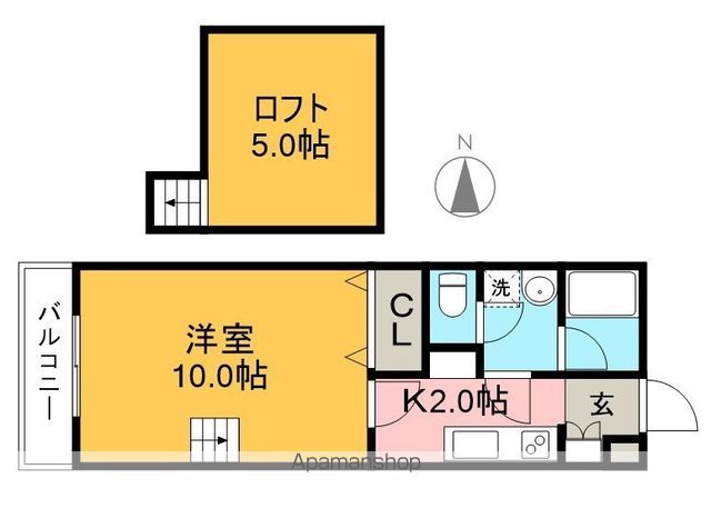カーサ南万々 206号室 間取り