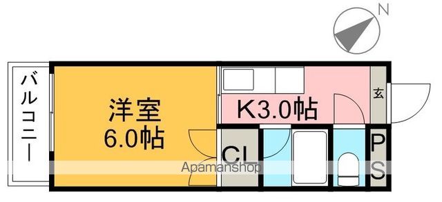 コーポ青雲 205号室 間取り