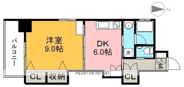 カーサ地球３３番地 601号室 間取り