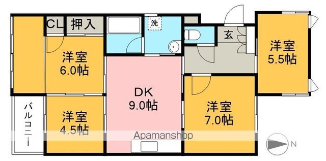 あぞのハイツ 206号室 間取り