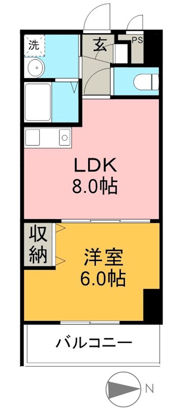 高知インターマンション 205号室 間取り
