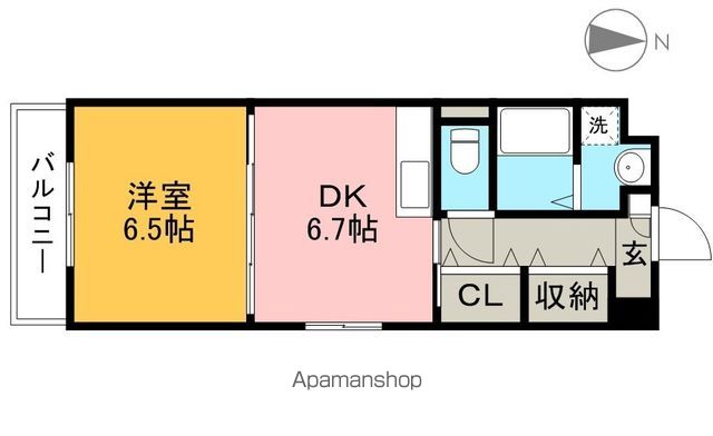 メゾンドフォンテヌ 401号室 間取り