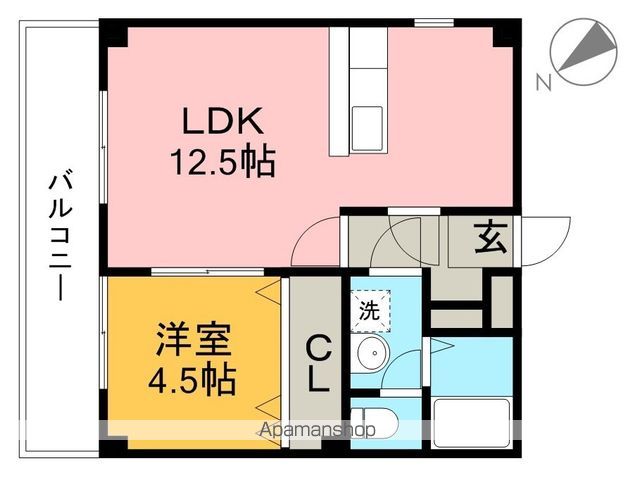 グランビュー 516号室 間取り