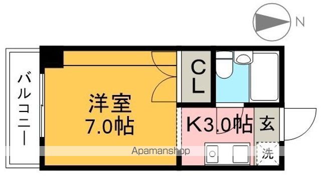 サンスポット 402号室 間取り