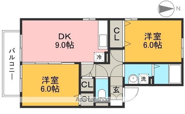 ベルジュリー 202号室 間取り