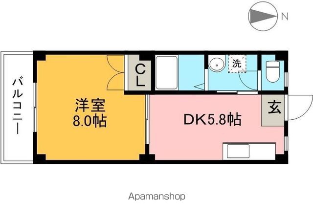 ＣＯＺＹ　ＣＯＵＲＴ 202号室 間取り