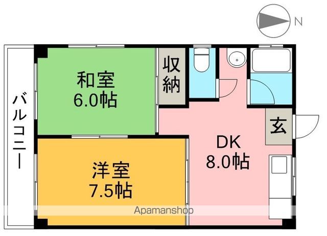 スカイハイツ福井 305号室 間取り