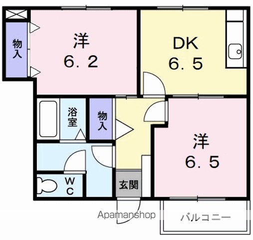 グリーンハイツ横浜Ⅱ 103号室 間取り