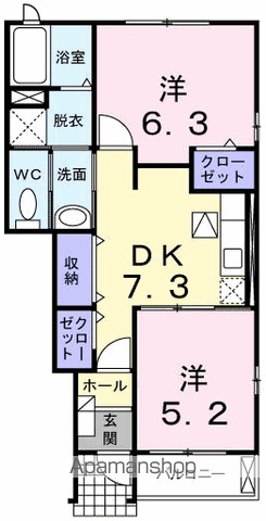 ゴールデン・リリィＣ 102号室 間取り