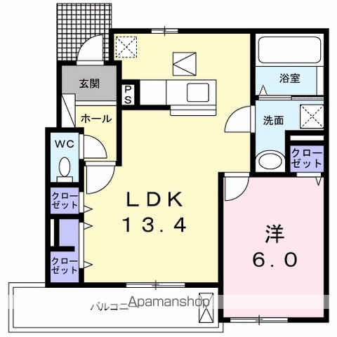 ヴィラ　アルドーレ 102号室 間取り