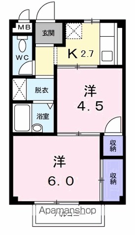 エルディム介良 202号室 間取り