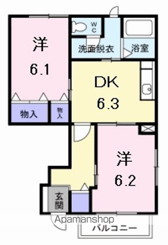 ラフィネ　駅南 102号室 間取り