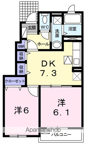 プレミール　ヴィラ　Ｂ 102号室 間取り