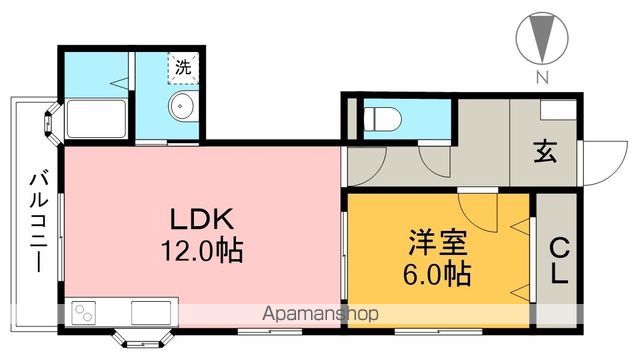 サンセベリア 201号室 間取り