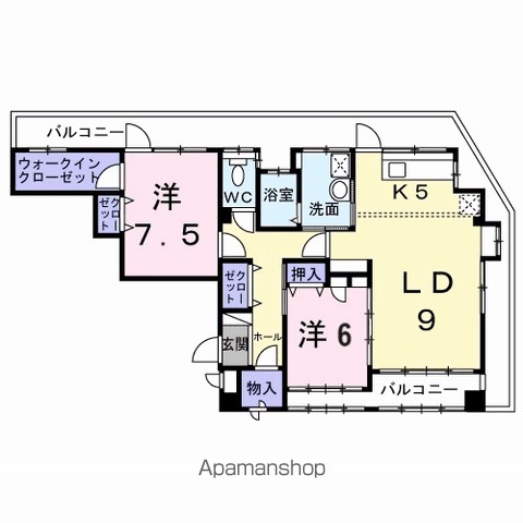メイト鷹匠 701号室 間取り