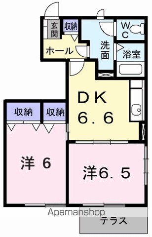 ヴィラ緑ヶ丘 101号室 間取り