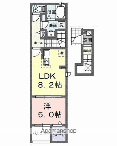 シエロガーデン高知 201号室 間取り
