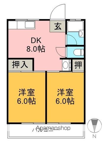 タウンハウス 2D号室 間取り