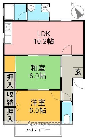 山田ハイツ 201号室 間取り